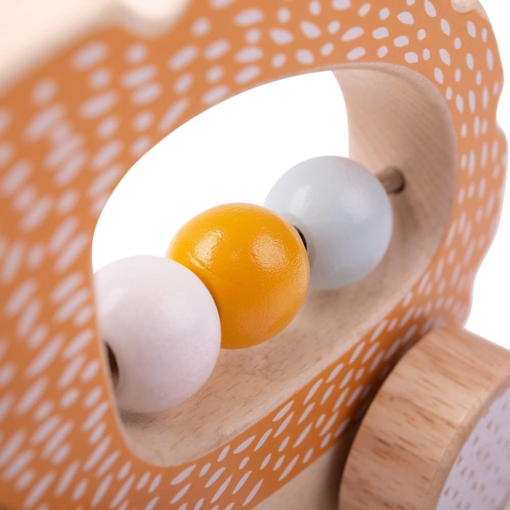 Bigjigs Toys Wooden Push Along Hedgehog – Sustainably-Made Animal Car Toy With W
