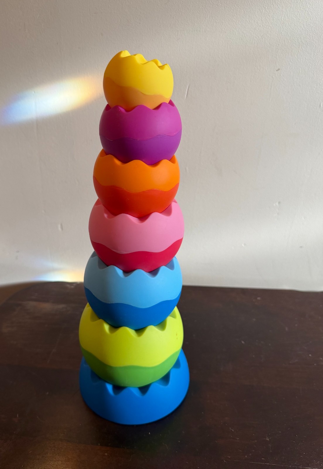Fat Brain Tobbles Balancing Stacking Tower Toy for 6 months and up