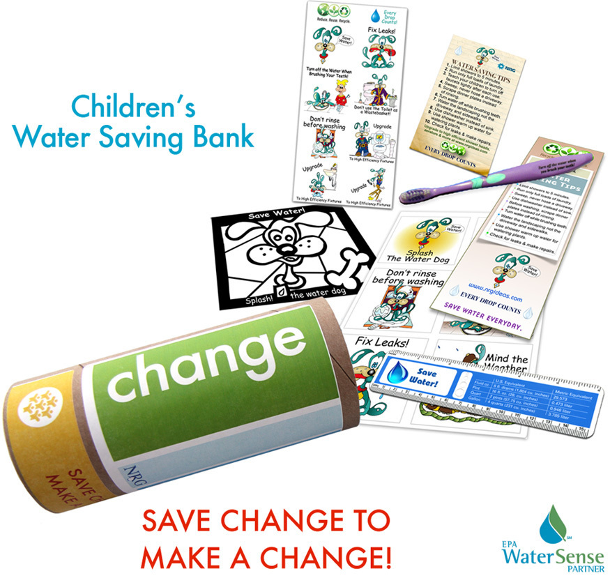 Children’s Fun Water Bank Saving Eco-Kit| Make CHANGE