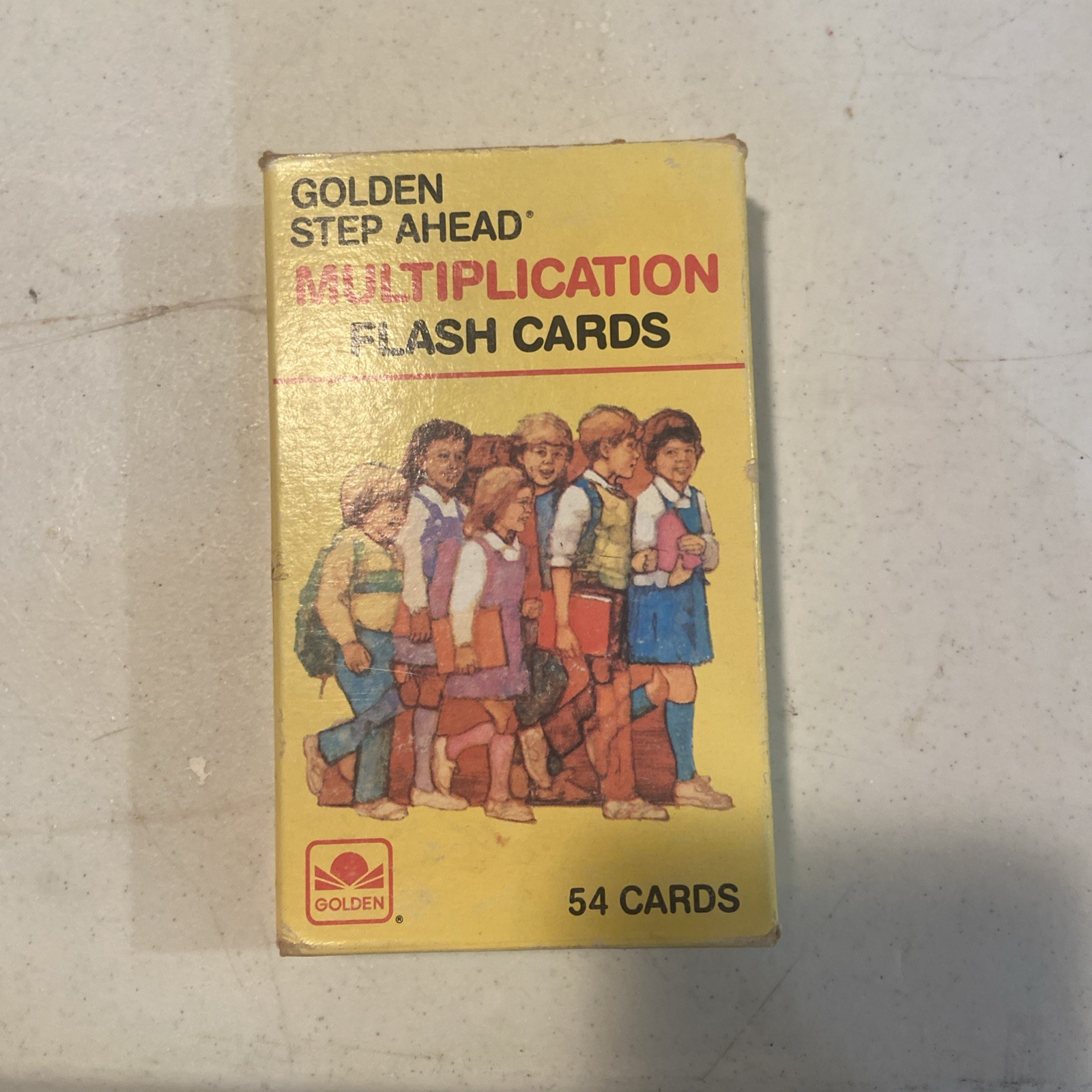 New Old Stock Vintage 1984 Multiplication Flash Cards Golden Step Ahead Sealed