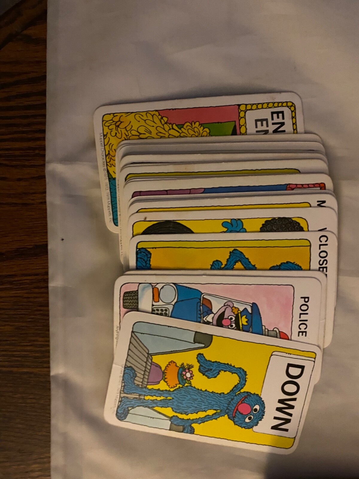 Vintage 1978 sesame street flashcards