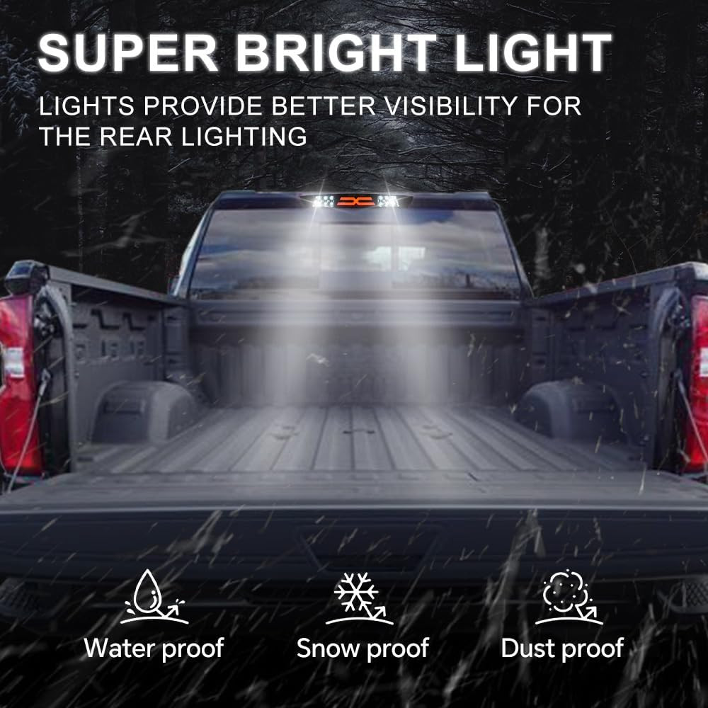 PIT66 3Rd Brake Light, Compatible with 2014-2020 Chevy Silverado 2014-2020 GMC S