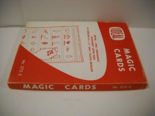 Vintage Ideal Magic Cards Initial & Final Consonants 20 Laminated 2-Sided Cards