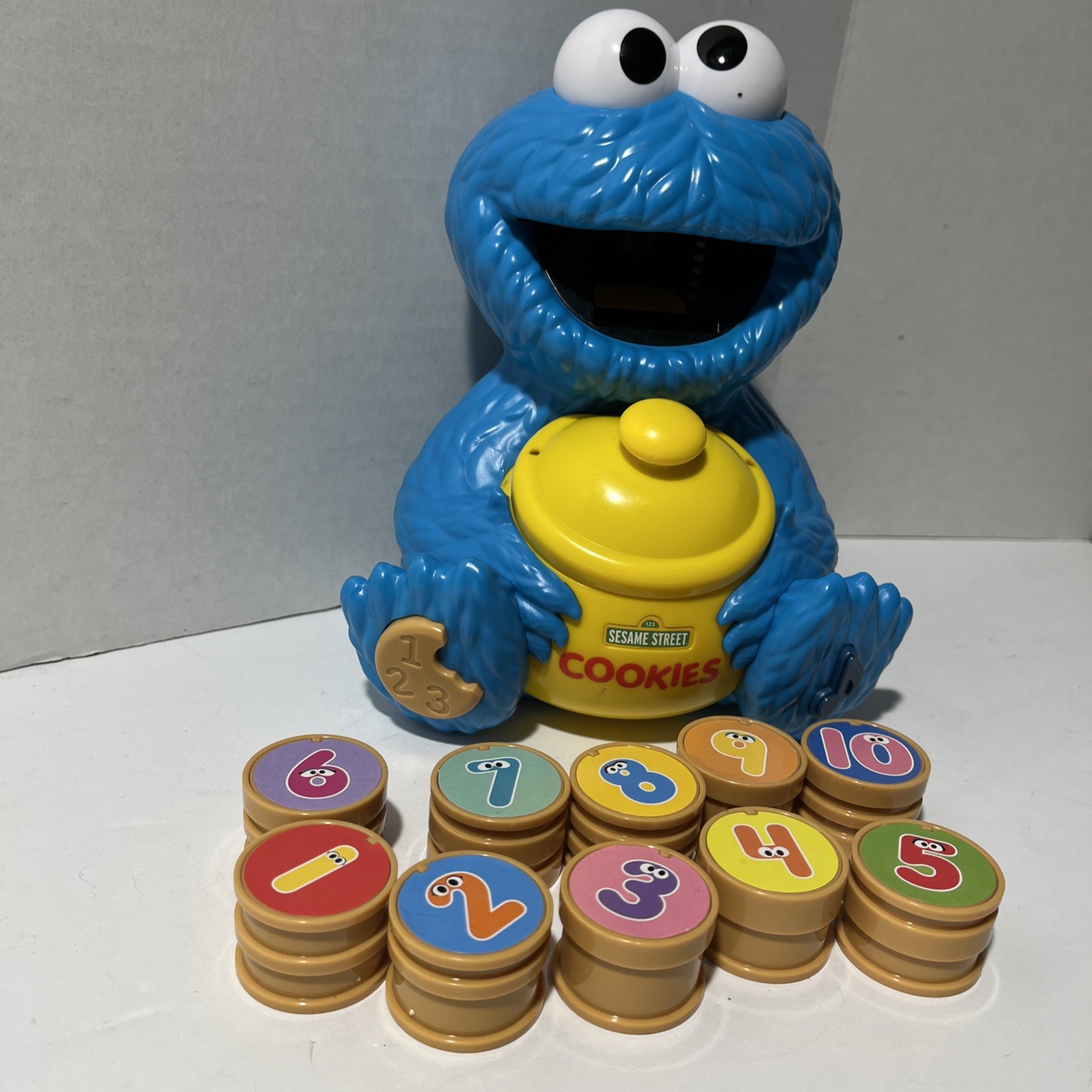 SESAME STREET Cookie Monster Counting Jar Tested Educational Math Learning Toy