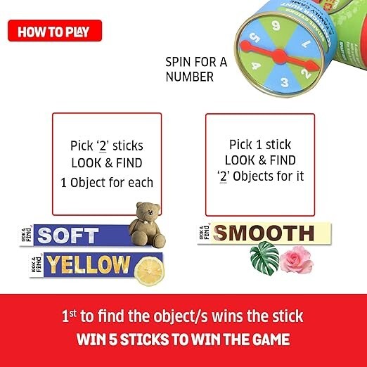 Smart Sticks Scavenger Hunt Family Game for Kids Educational Indoor Outdoor Fun