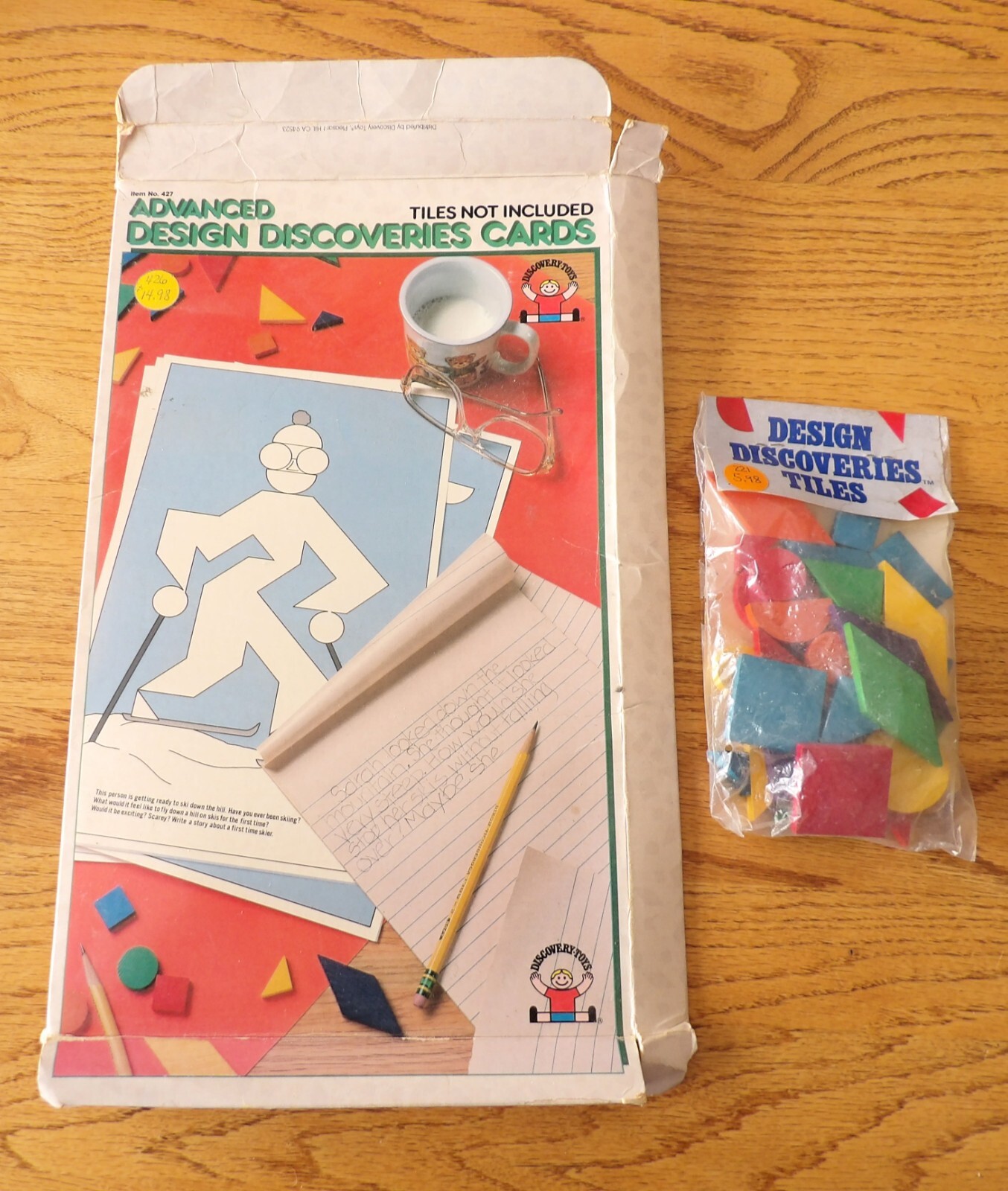 1984 Discovery Toys Advanced Design Discoveries Cards & Tiles Complete