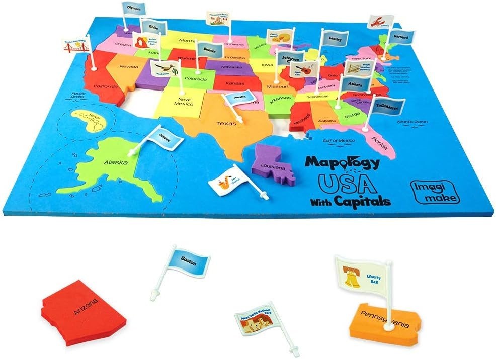 Explore States and Capitals with Mapology: Fun Geography Puzzle for Ages 5-10