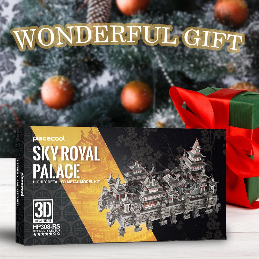 3D Puzzles Model Building Kit Construction Series Metal House Toy Christmas Gift