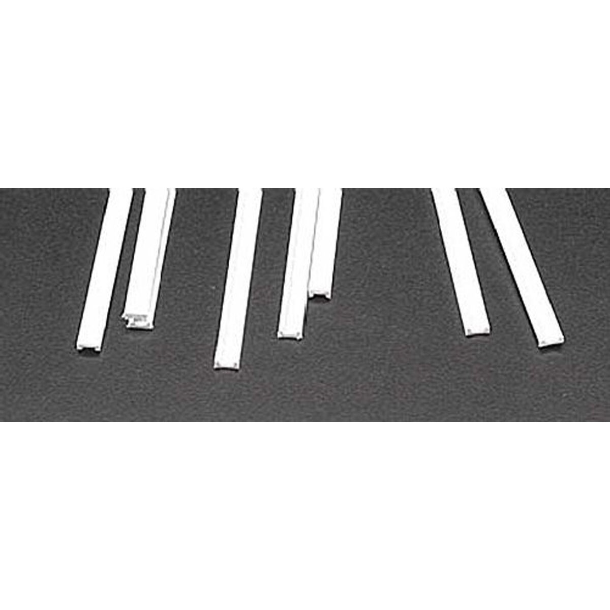 Plastruct 90533 CFS-4 White Channel (8) 1/8″ H x .050″ W x .025″ T x 15″ Long