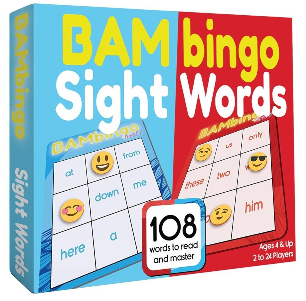 THE BAMBINO TREE Sight Word Bingo Game Level 1 and 2 – Educational Games for Kid