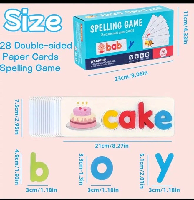 Alphabet ABC Learning Educational Toys Puzzle Flash Cards Preschool