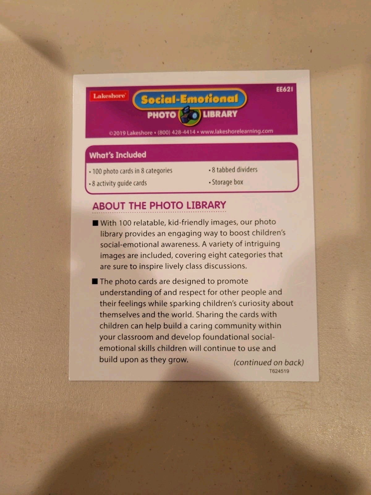 Lakeshore – Used EE621 Social-Emotional Photo Library Preschool Homeschool Learn