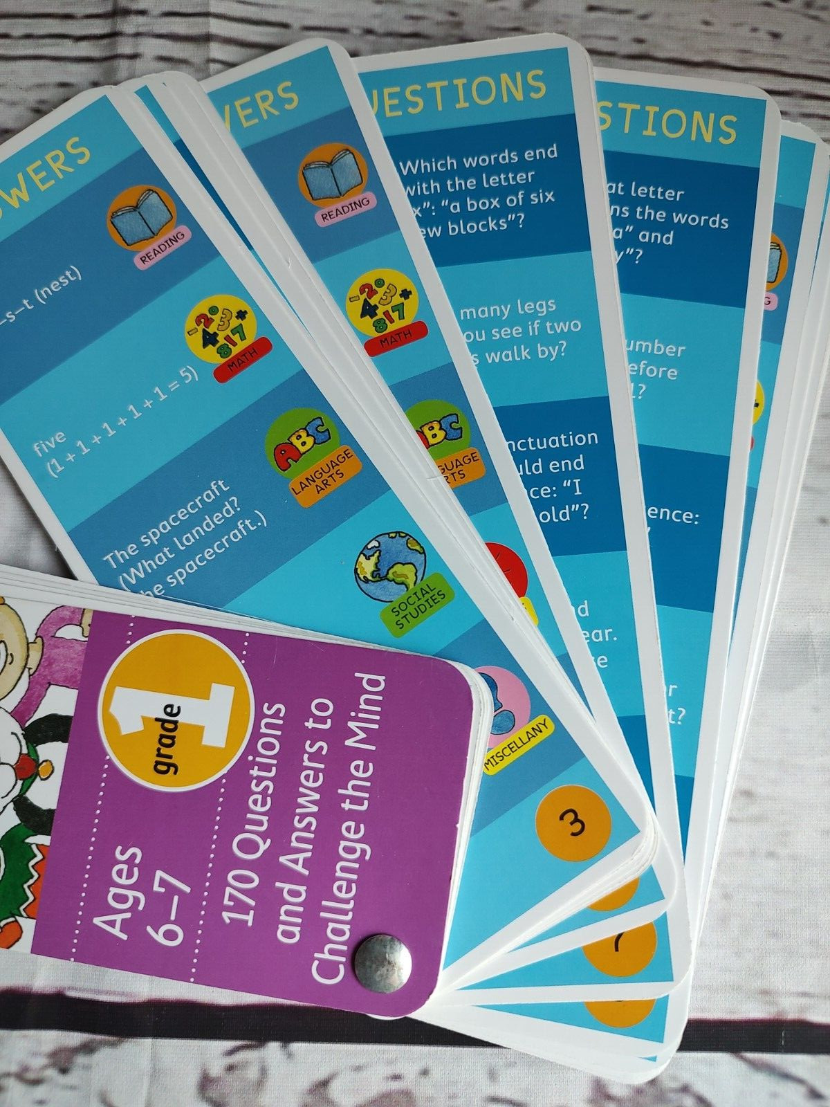 2 Sets Brain Quest Decks Ages 4-5 Preschool 6-7 Grade 1 4th Educational Tools