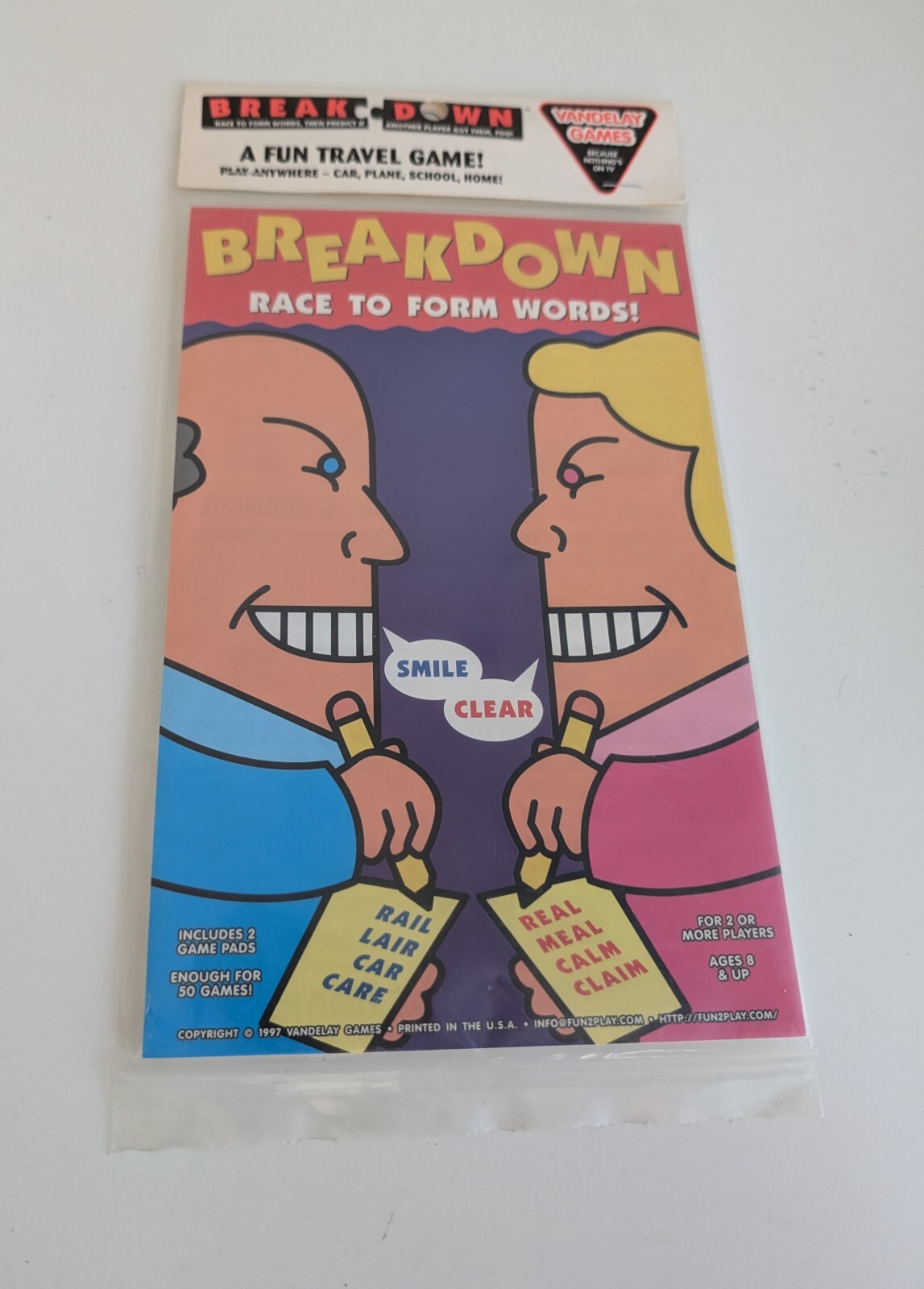 Travel game vintage 1996 Vandelay Games 90s word breakdown gridlock NEW lot 3