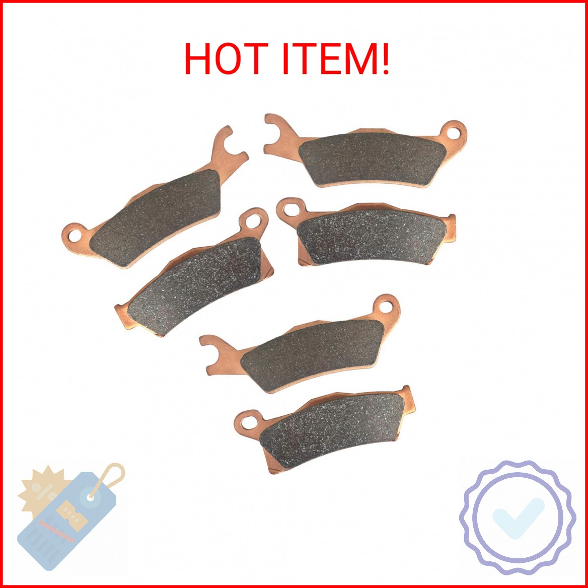 Brake Pads for Can-Am Outlander 450 500 570 650 800R 850 1000,2013-2024 Outlande