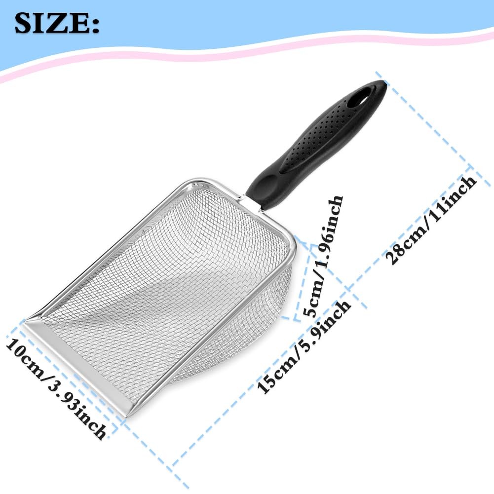 Beach Mesh Shovel and Shell Bag Set, Kids Sand Filter Scooper Toys – 10 inch