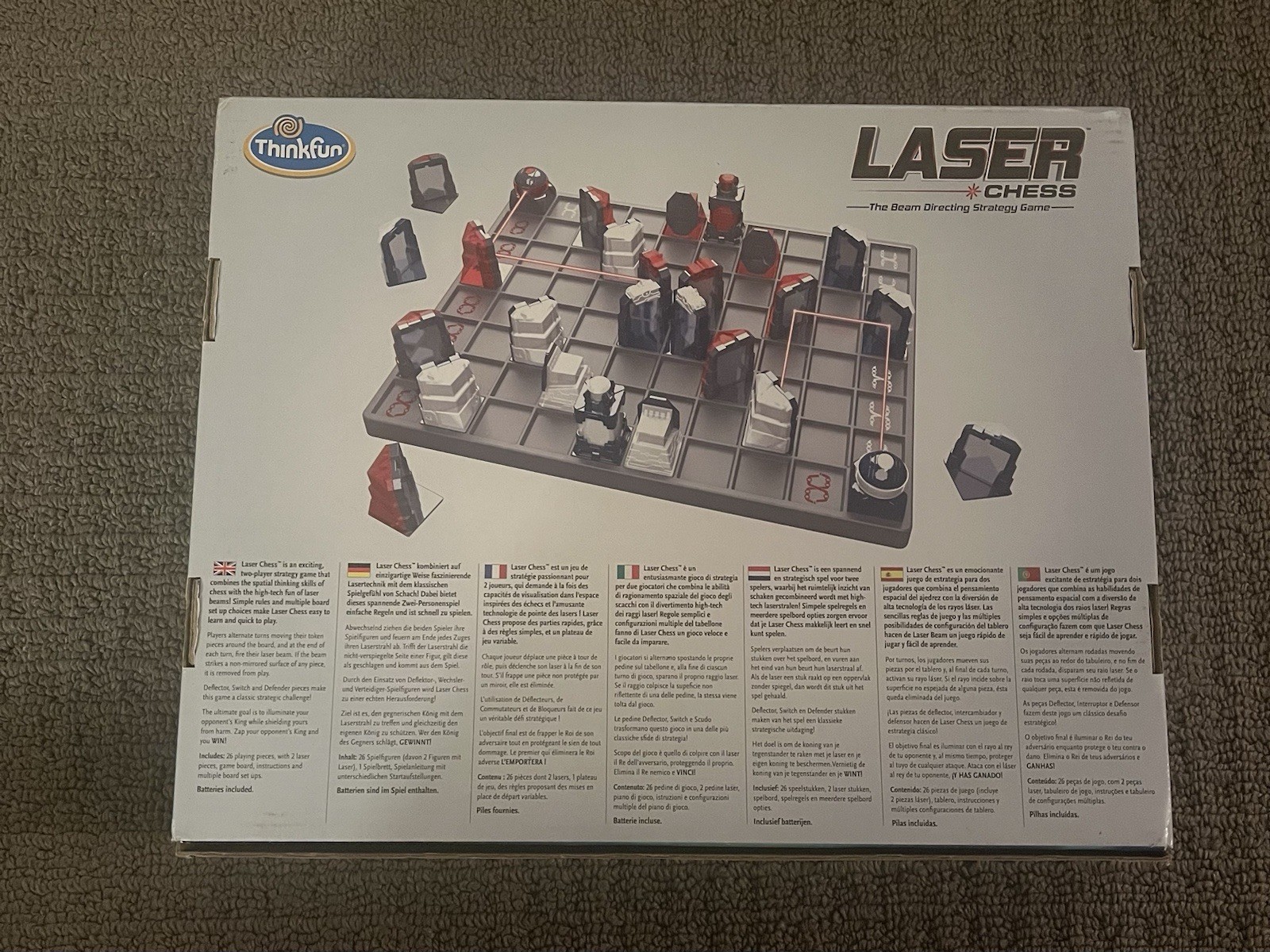 ThinkFun Laser Chess Strategy Beam Directing Game Toy – Like New Played Once MT