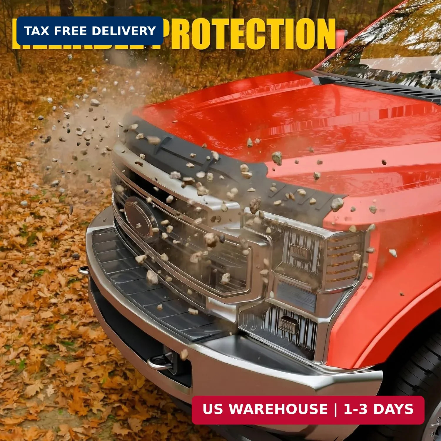 TPE Hood Protector Compatible with 2017-2022 Ford F250 F350 F450 F550 Super Duty