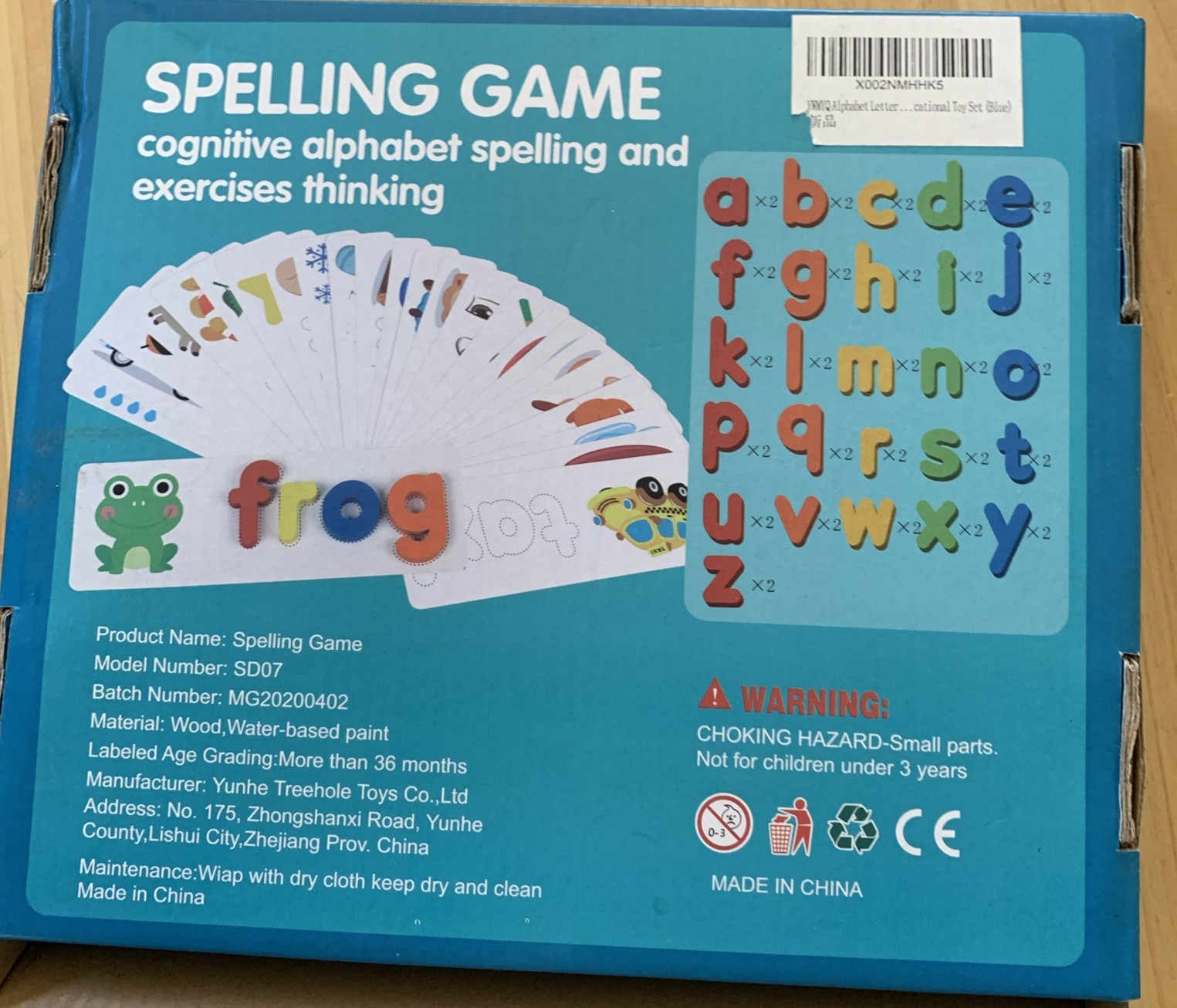 Spelling Learning Game Toy for Kids Age 3-8 Wooden Preschool Educational Toys