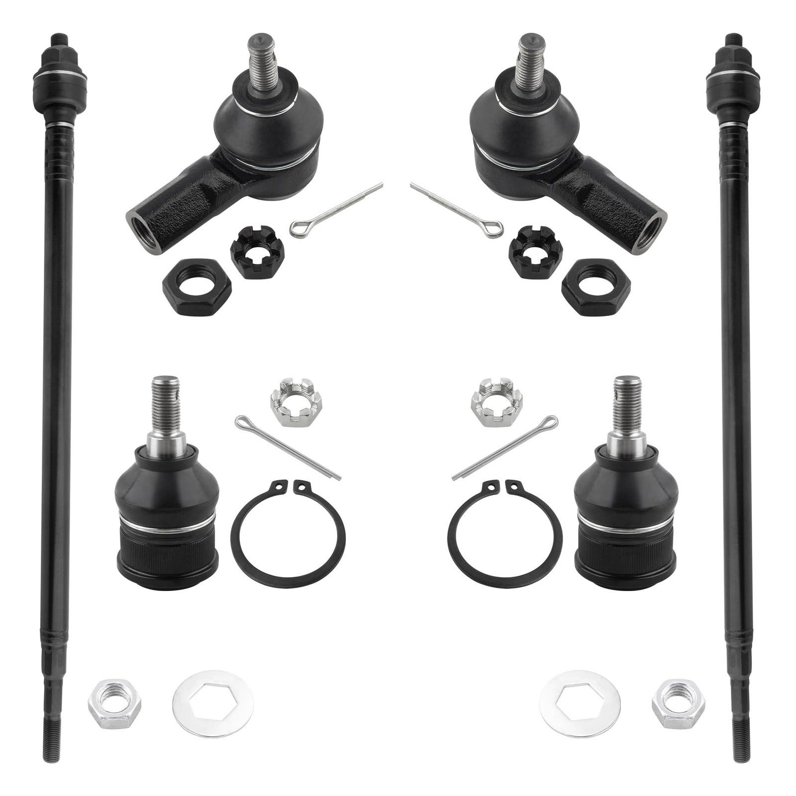 BOXI (Set of 6) Front Inner & Outer Tie Rod End Links + Lower Ball Joints…