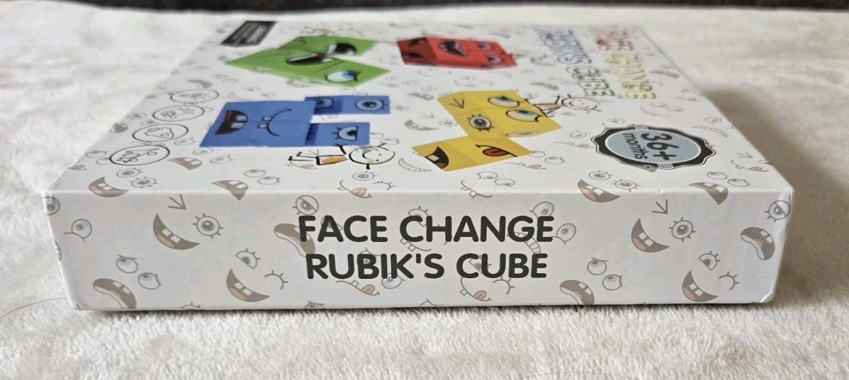 Face Change Rubik’s Cube Toy Wooden Block Kids 36+ Mo Learning Game EUC 3 Year+