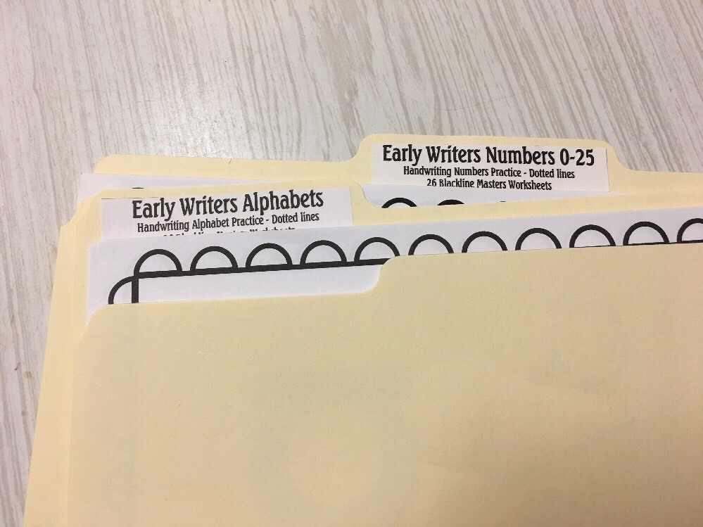 Early Writers Alphabet & Numbers – 52 Black Line Masters Sheets- Preschoolers