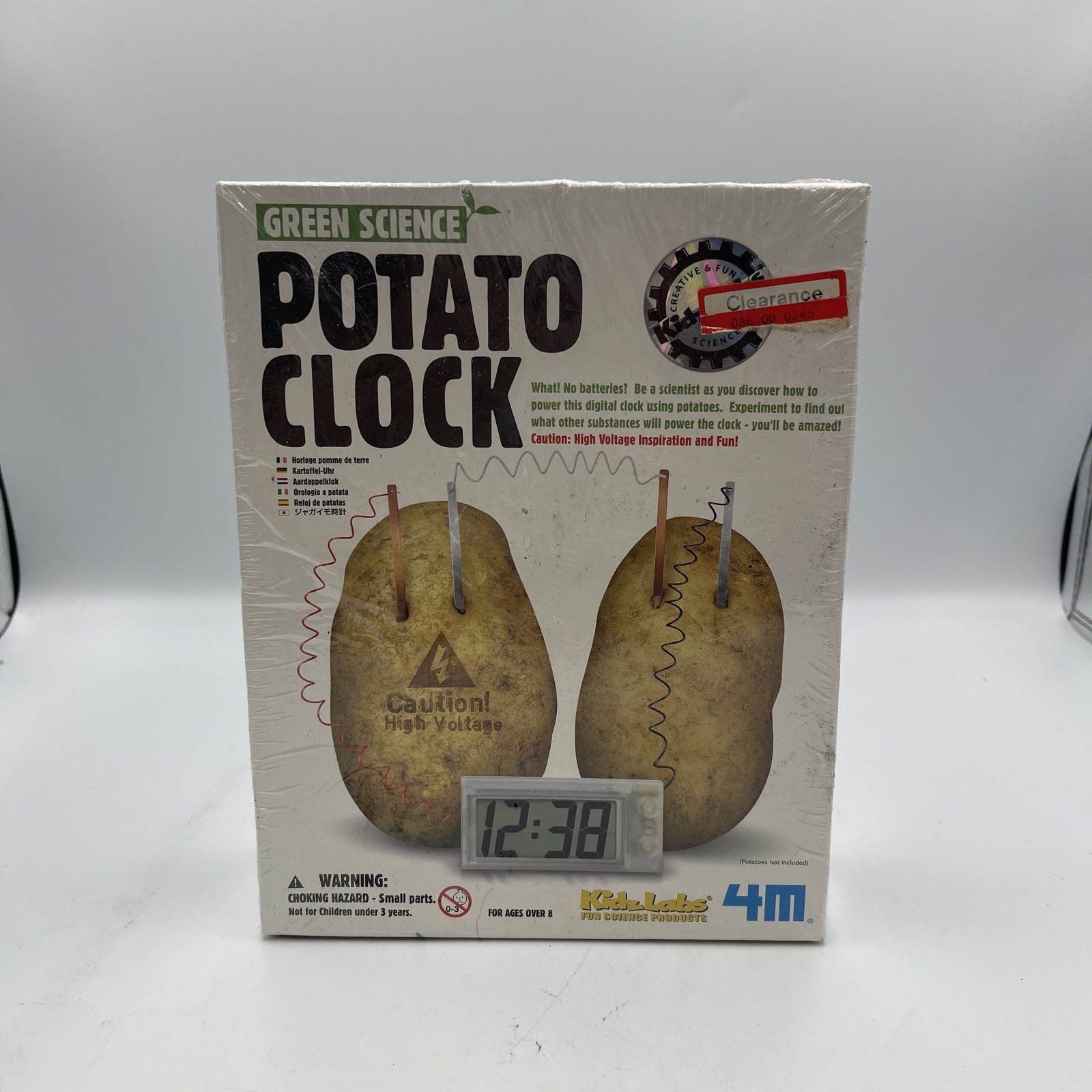 Potato Clock Green Science Experiment Kit Battery Home School Science Project-H1