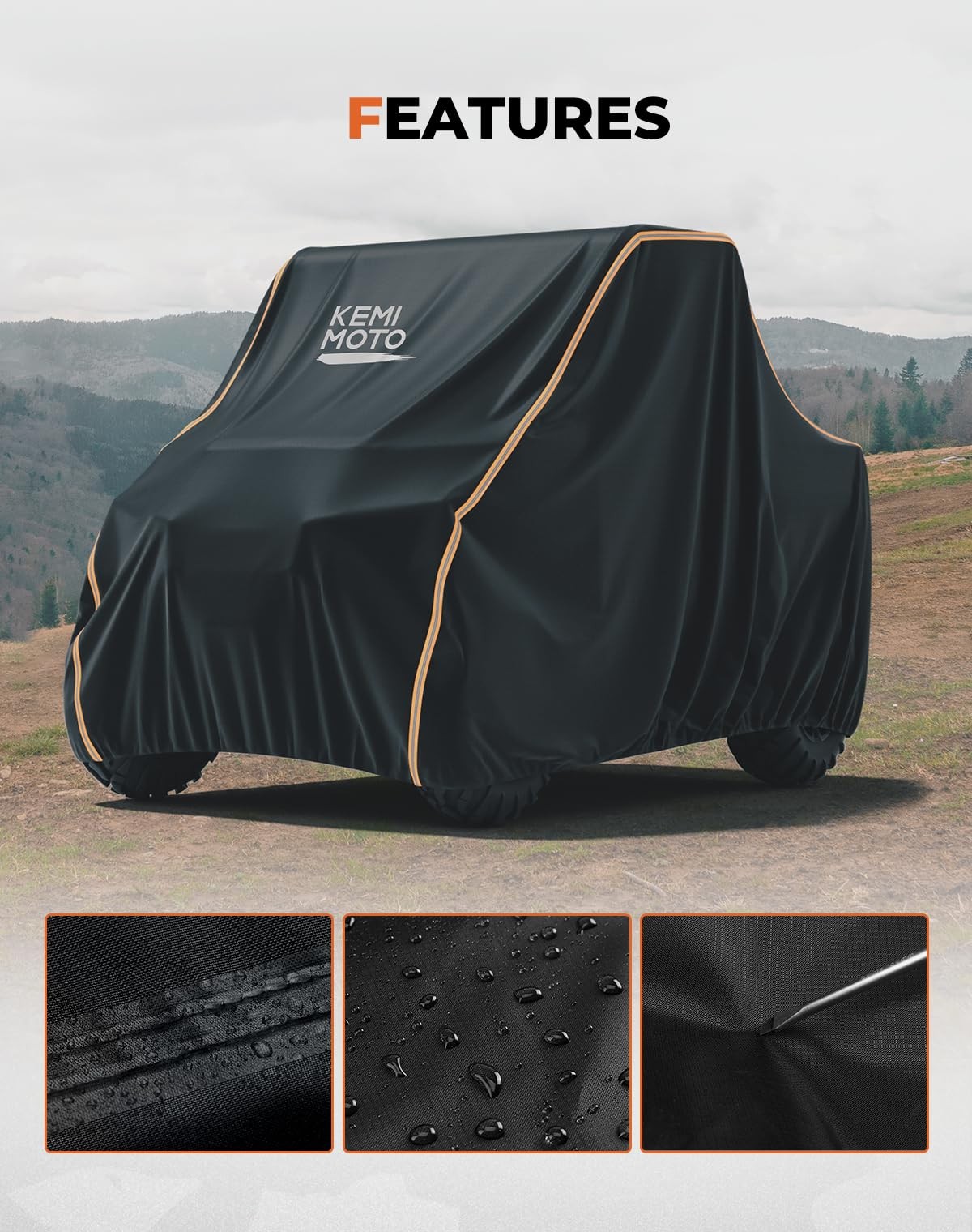 UTV Cover Dustproof 420D Oxford UV Resistant 118x69x58