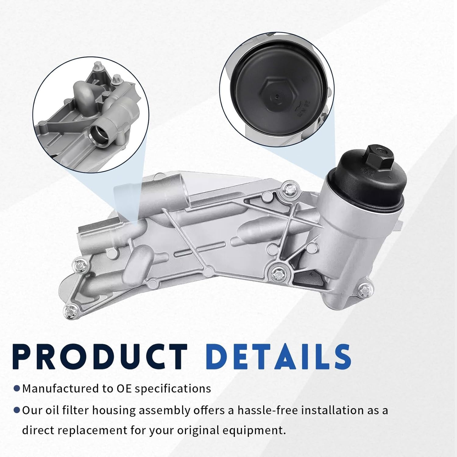 918-432 Engine Oil Filter Housing Assembly with Cooler Adapter 1.8L for Chevy So