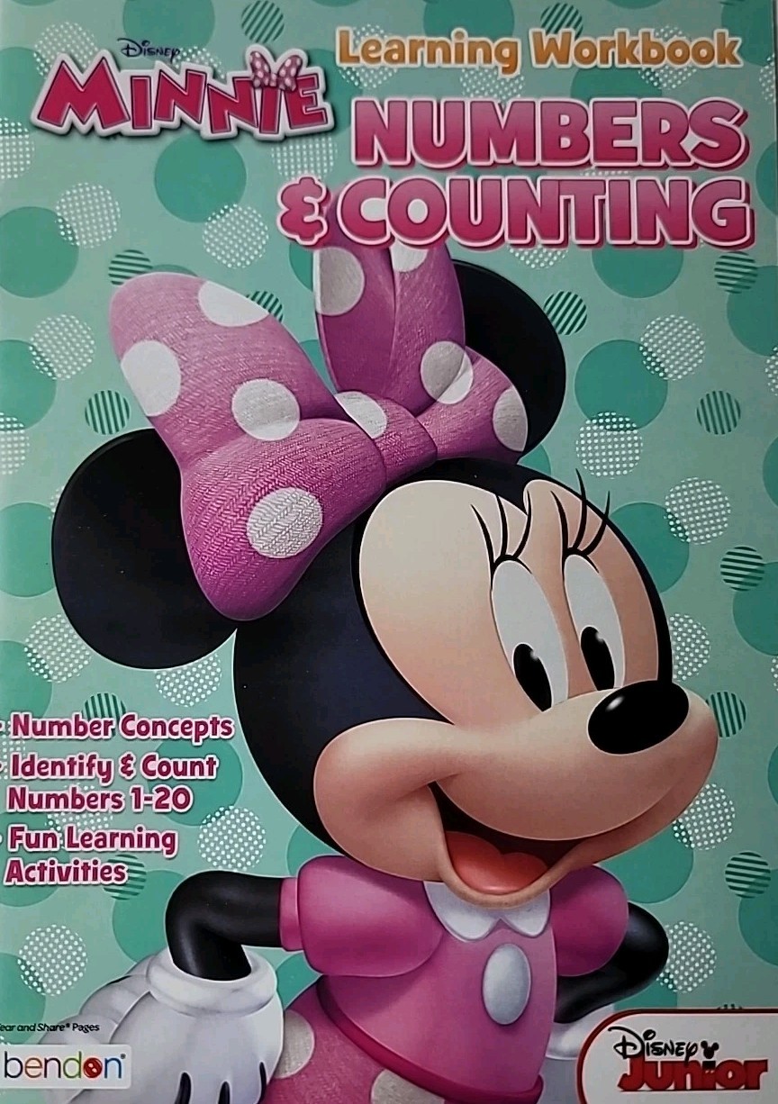 Disney Junior Minnie Mouse Learning Workbook Numbers & Counting Educational New