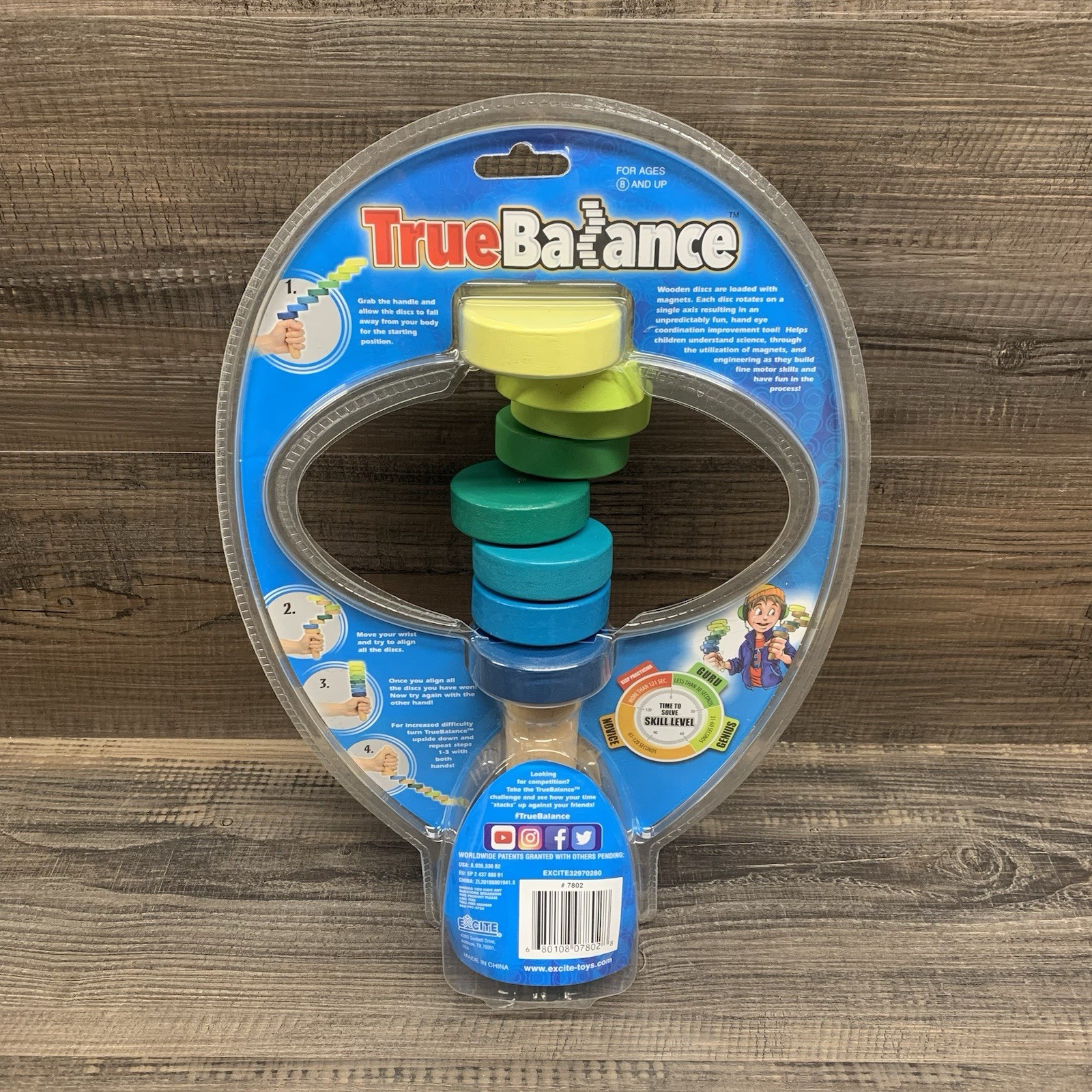 TrueBalance Coordination Game Balance Wood Toy for Adults and Kids STEM – New