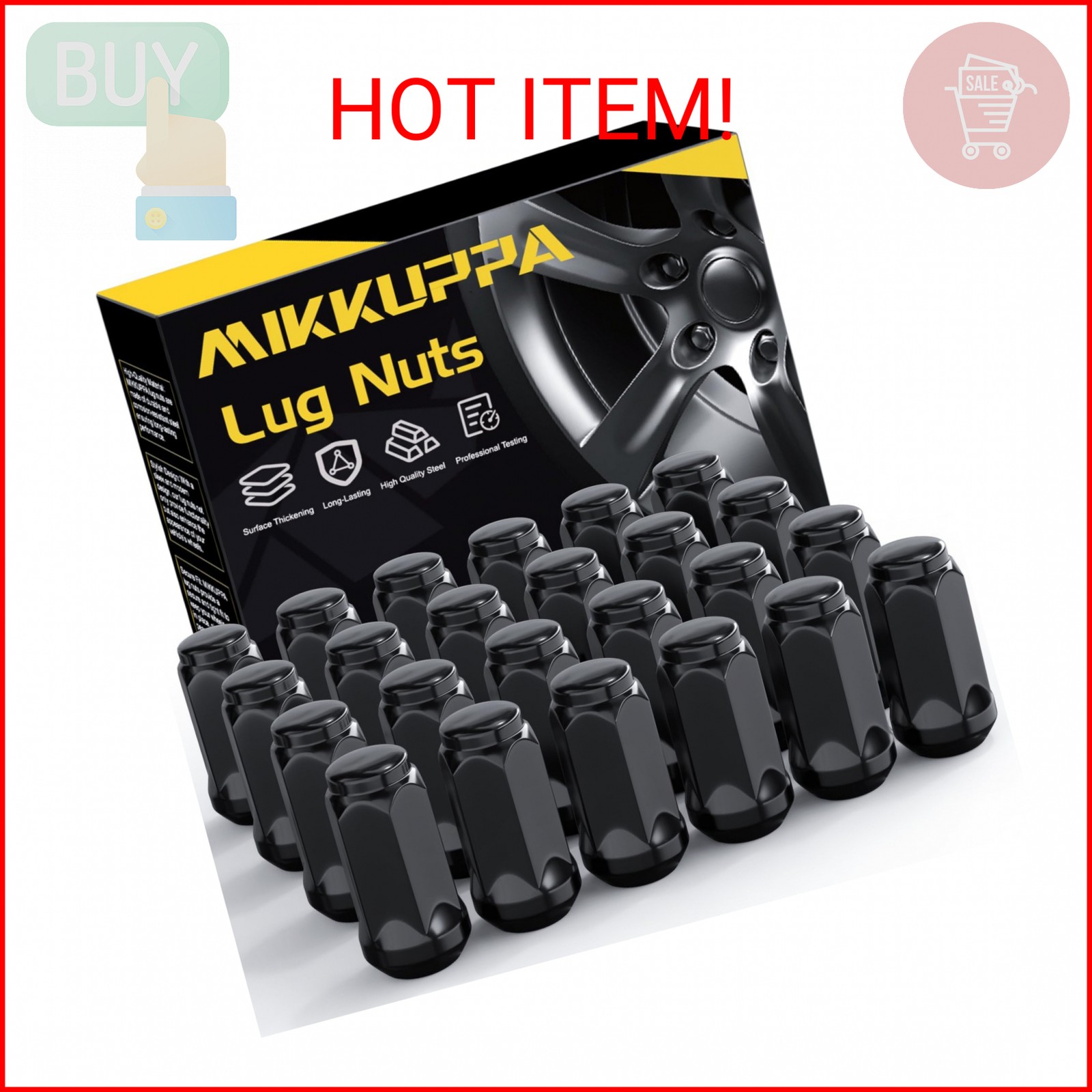 MIKKUPPA M14x1.5 Lug Nuts, Replacement for Chevy Silverado Suburban 1500 Tahoe C
