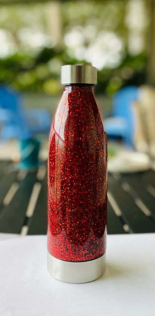 Mindful Glitter Sensory Calm Down Bottles for Anxiety, Autism, ADHD 12 in tall