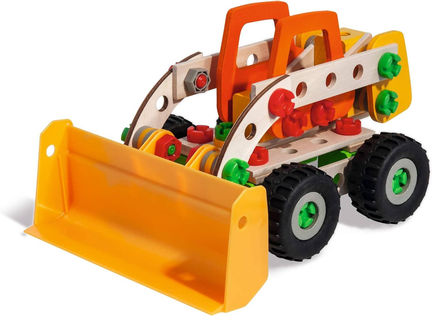 Simba 100039057 constructor wheel loader Eichhorn Versatile wooden toy, 140 comp