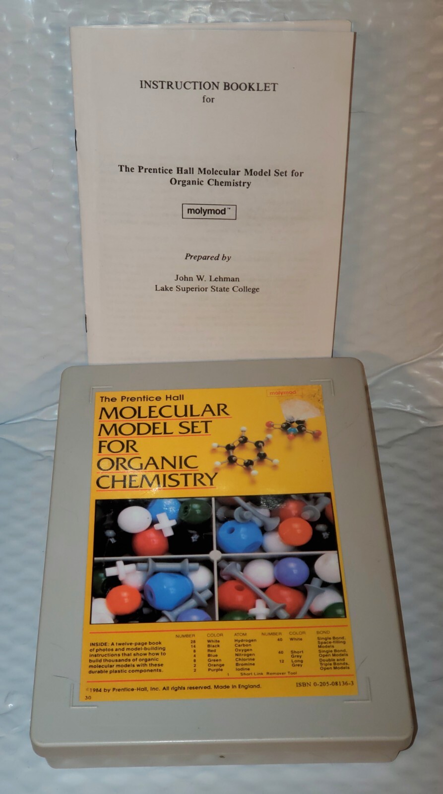 Organic Chemistry, Molecular Model Set~ Prentice Hall, w/+ & – Great Add-on Set