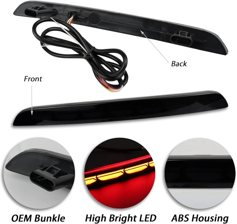 Red Housing Full LED Rear Reflector Fog Bumper DRL Kit for Honda Civic 11th 2…