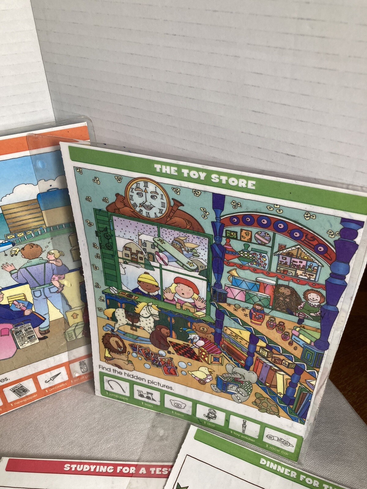 Lot Of 15 Double Sided Loose Laminated Sheets Find Hidden Pictures Activity