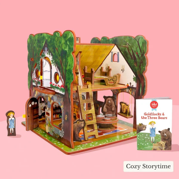 NEW/SEALED Storytime Toys Goldilocks & The Three Bears Book & Play Building Set