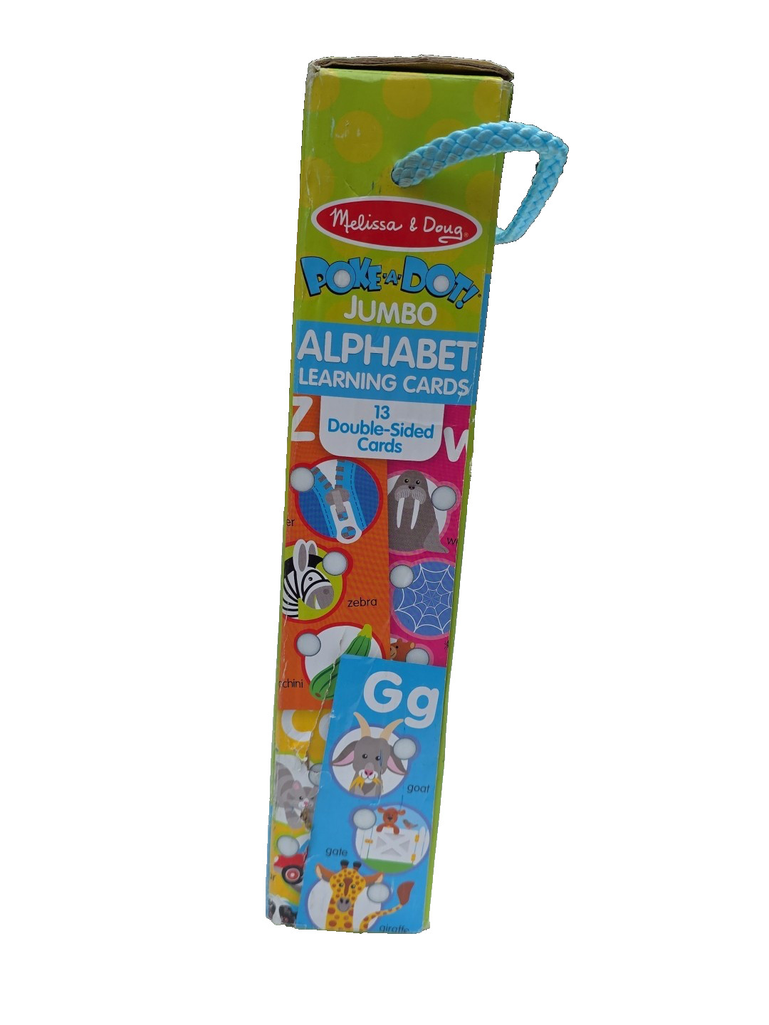 Melissa & Doug Poke-A-Dot Jumbo Alphabet Learning Cards Double-Sided Retail Wear