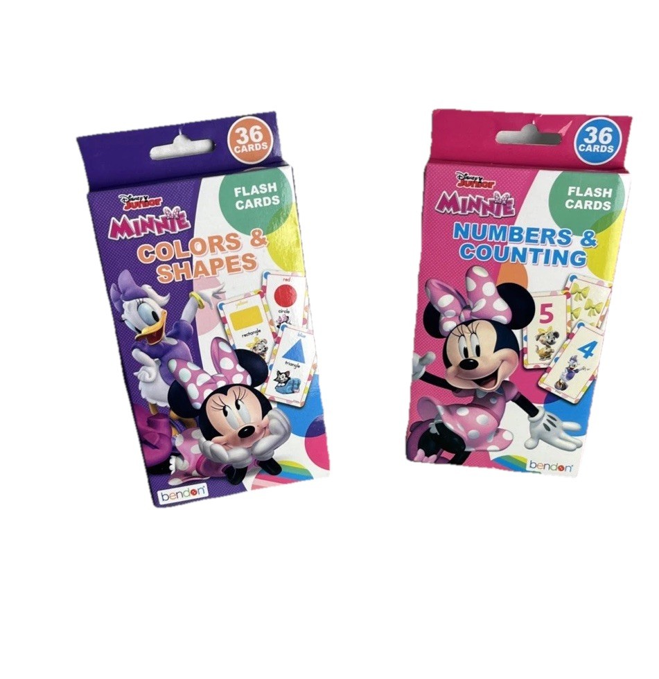 Disney Jr Minnie Numbers and counting and colors and Shapes Flash Cards New
