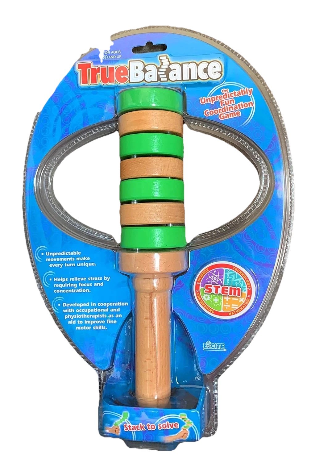 TrueBalance Coordination Game Balance Wood Toy for Adults and Kids STEM – New