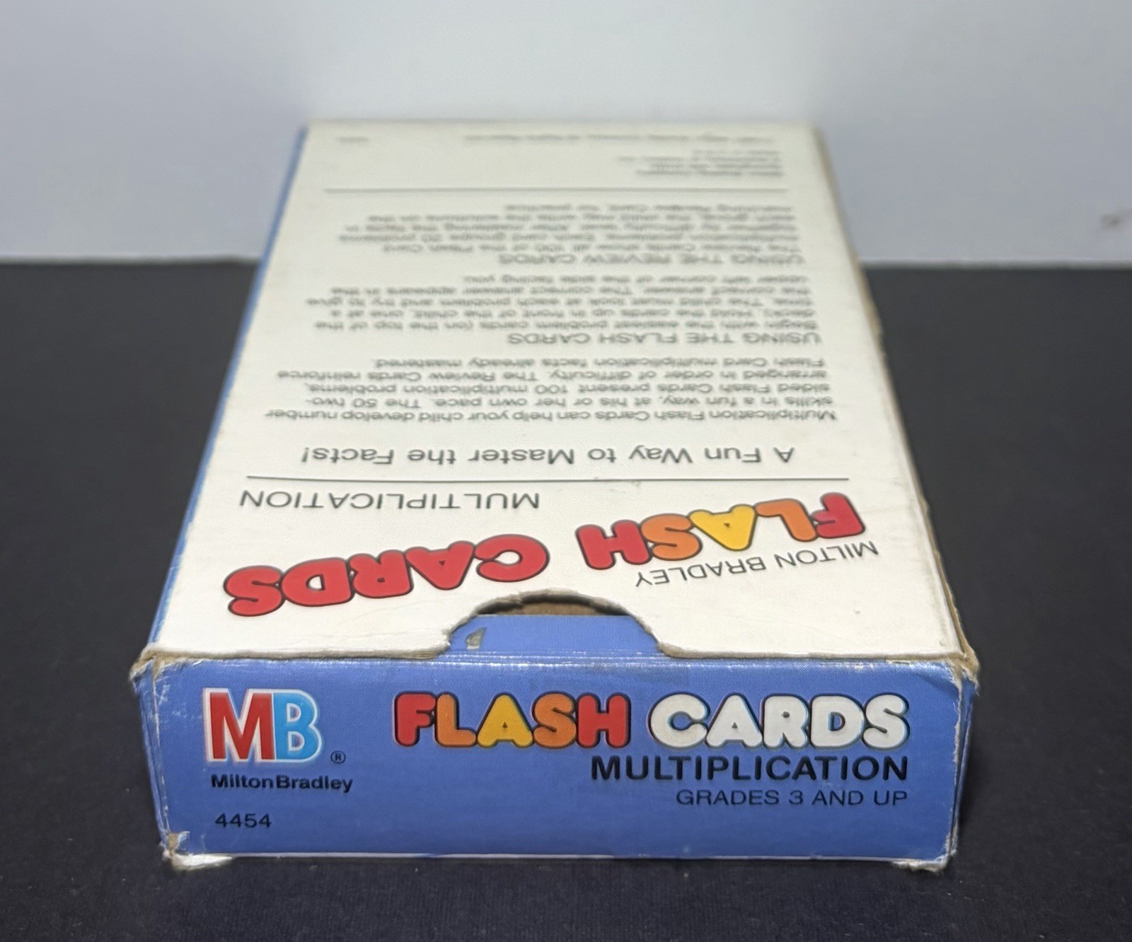 Vintage 1987 Milton Bradley Multiplication Cards Classic Educational Learning