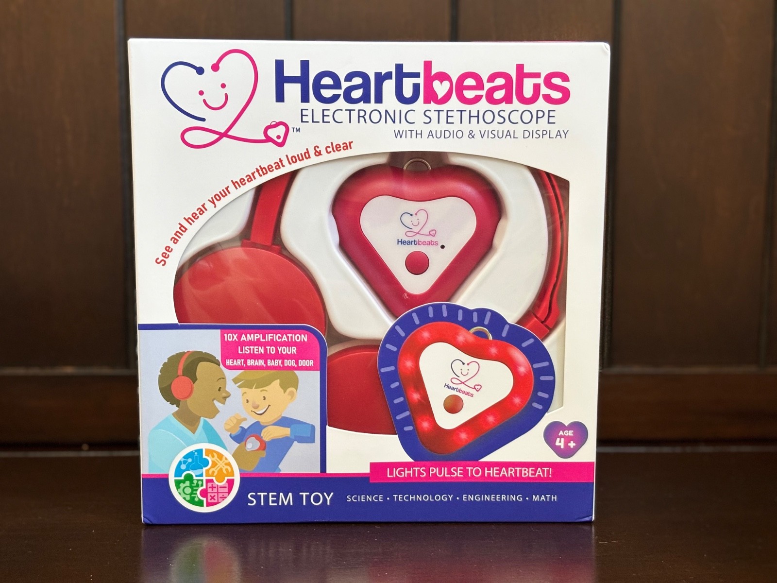 Heartbeat Electronic Stethoscope Toy w/ LED Display & 10X Sound Amplification