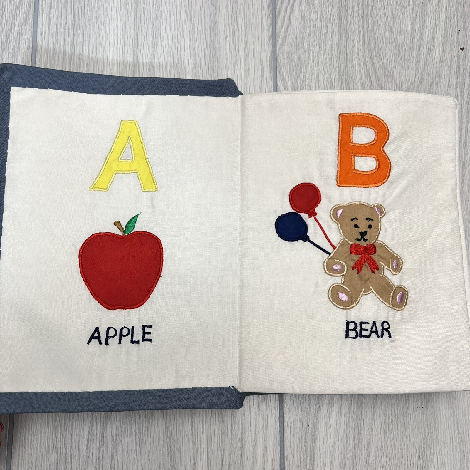 Vintage Alma’s Designs Alphabet Cloth Book Toddler Soft Activity Learning Toy