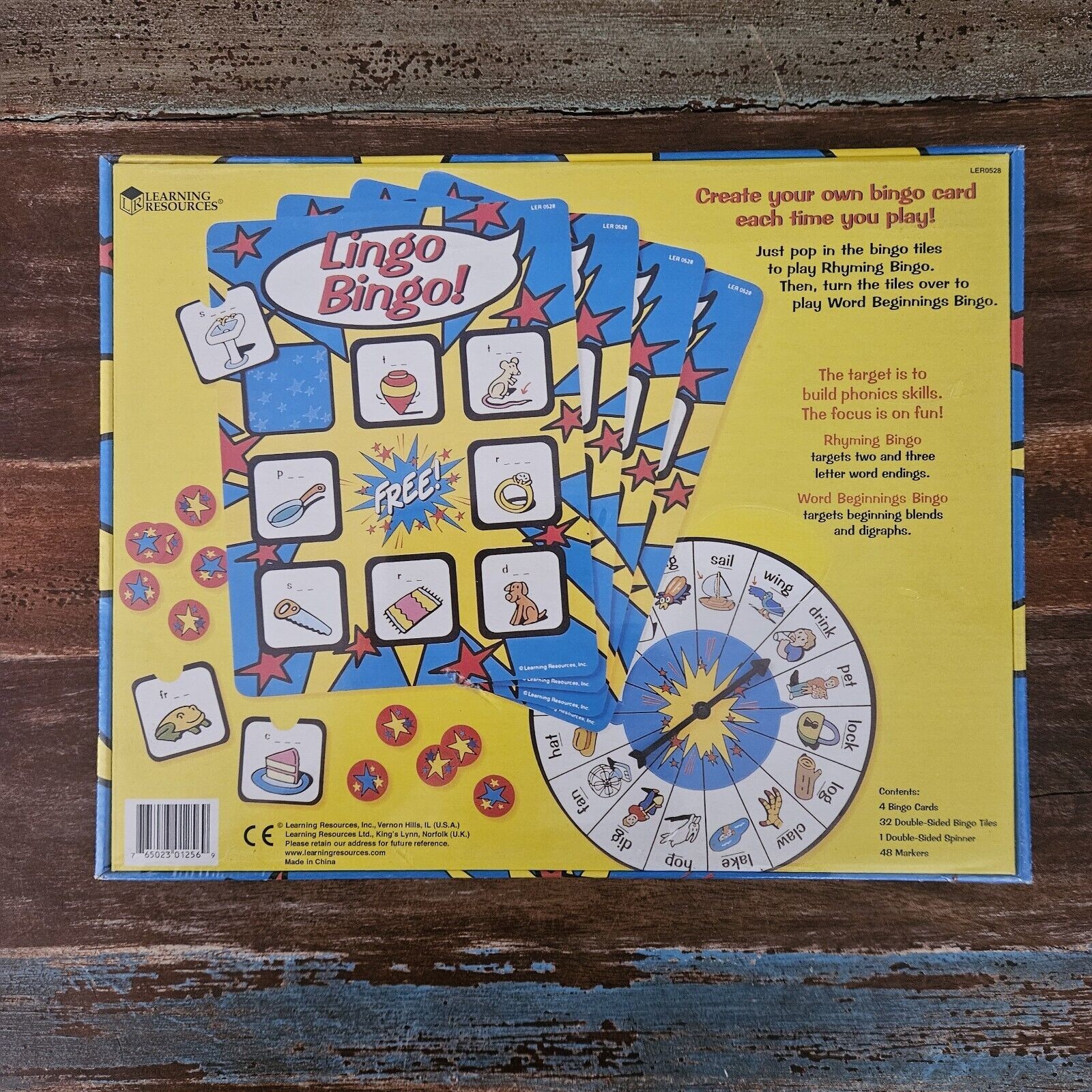 Lingo Bingo Language Board Game Two Games For Rhyming & Phonics