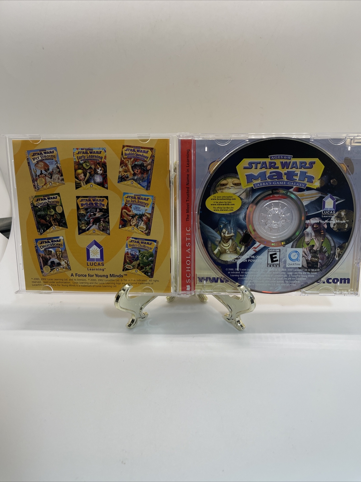 Star Wars Math Jabbas Game Galaxy PC CD ROM Computer Game Windows 98 XP Vintage