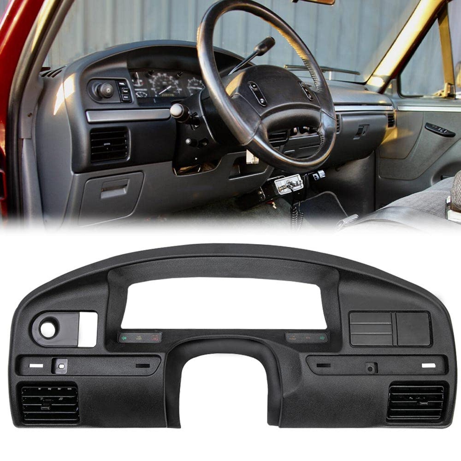 PIT66 Dash Panel Bezel Cover,Compatible with 1992-1997 Ford F150 F250 F350 Da…