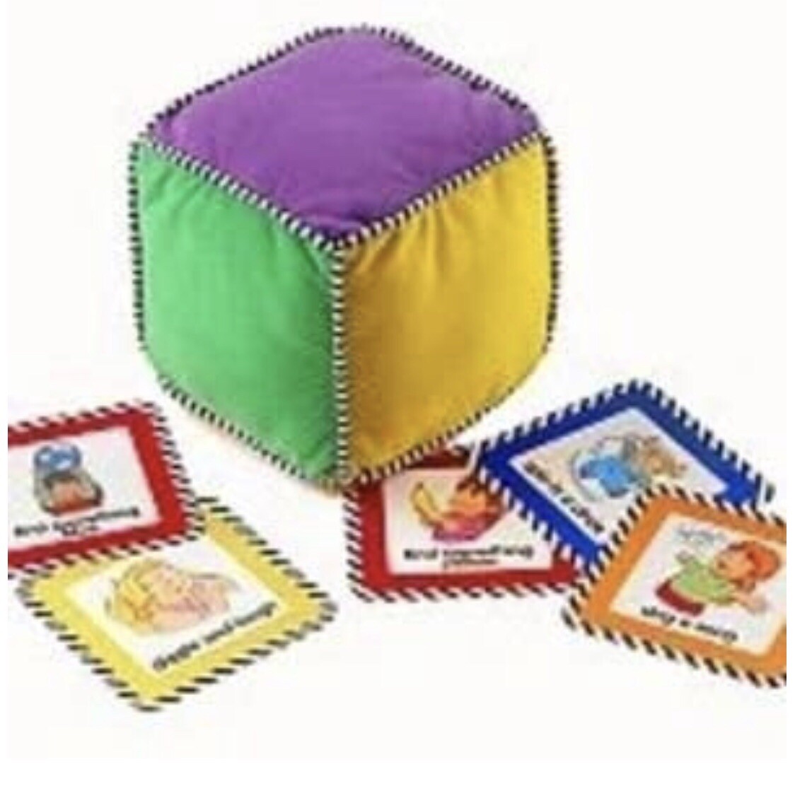 Discovery Toys Roll & Play Activity Cube w/ Cards, Educational, Speech, Tactile