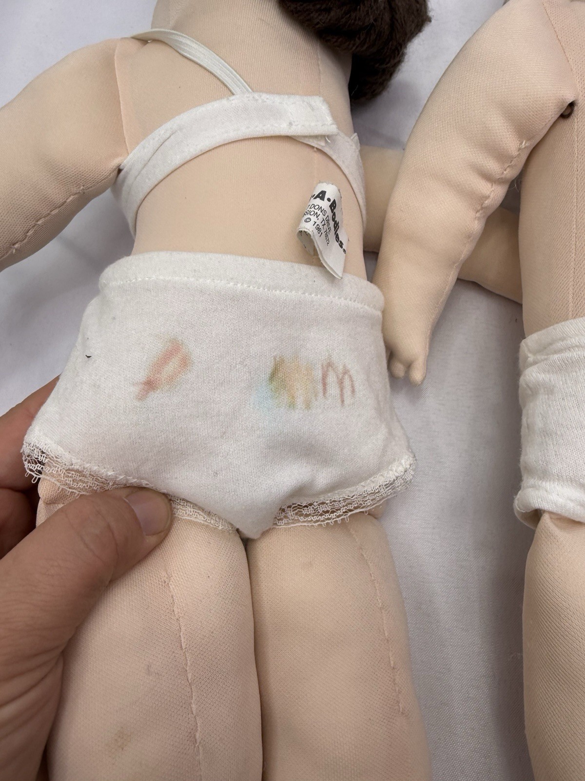 Vintage Teach A Bodies Man And Woman Anatomically Correct Plush Dolls W/clothes