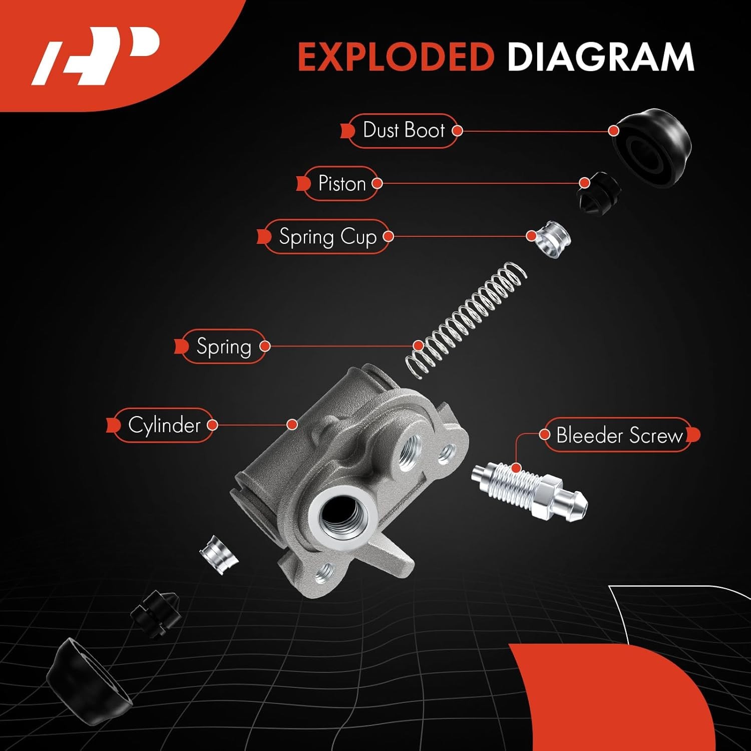 Rear Driver and Passenger Drum Brake Wheel Cylinder for Select Chevrolet and GMC